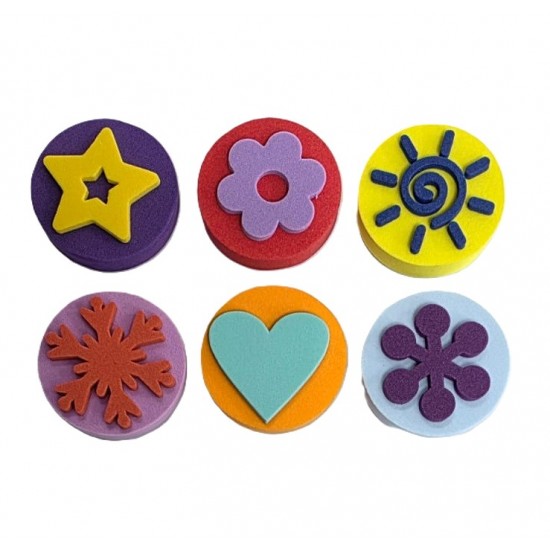 Set of 6 double-sided EVA rubber prints without handles